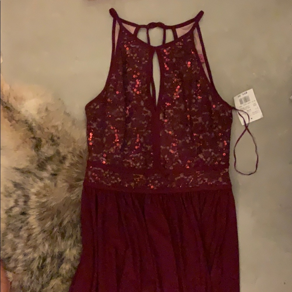 Morgan and Co Red dress David’s bridal New